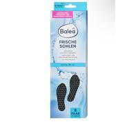 Balea Semelles Fraîches, 8 Paires, Taille 39-41, Ultra-minces avec Parfum de Fraîcheur, Noir