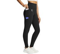 baleaf Legging doublé en Polaire pour Femme - Taille Haute - Imperméable - Thermique - avec Poches zippées