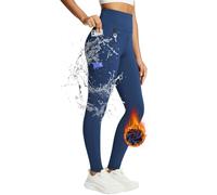 baleaf Legging doublé en Polaire pour Femme - Taille Haute - Imperméable - Thermique - avec Poches zippées
