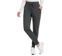 baleaf Pantalon de Jogging doublé en Polaire pour Femme - Taille Haute - Résistant à l'eau - Thermique - Pantalon de Course à Pied et de Yoga, Gris, M