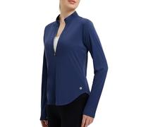 BALEAF T-shirt à manches longues pour femme - UPF 50+ - Fermeture éclair 1/4 - Protection solaire - Léger - Séchage rapide, dblue, S