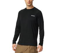 BALEAF T-Shirt Anti-UV Homme Rashguard Manche Longue et Court Tee Shirt Protection Solaire Léger Séchage Rapide pour Baignade Surf Pêche Natation Plongée Plage-Noir-3XL