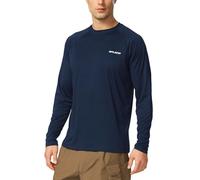 BALEAF T-Shirt Anti-UV Homme Rashguard Manche Longue et Court Tee Shirt Protection Solaire Léger Séchage Rapide pour Baignade Surf Pêche Natation Plongée Plage-Bleu-XL