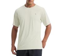 baleaf T-shirt de sport anti-UV pour homme - Indice de protection UPF 50+ - T-shirt de sport - T-shirt fonctionnel - Séchage rapide - Gym, beige, 3XL