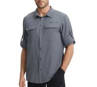 baleaf Tee Shirt Manche Longue Homme, Anti UV UPF 50+ Chemise Longues pour Randonnée Pêche Course Transpiration Protection Solaire avec Design Fonctionnel