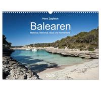 Balearen - Mallorca, Menorca, Ibiza und Formentera (Wandkalender 2026 DIN A3 quer), CALVENDO Monatskalender: Bezaubernder Archipel im Mittelmeer