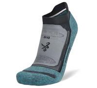 Balega Unisex Blister Resist No Show Chaussettes de Course/Running Sock, Gris/Bleu, Taille Small (EU 36-39.5)