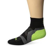 Balega Enduro V-Tech Quarter Chaussettes Femme, Black/Grey/Neon Yellow, X-Large/Size EU 46-49