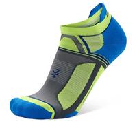 Balega Hidden Contour Upcycled Impact Resistance/Cushioning Performance No Show Athletic Running Socks (1 Pair) Chaussettes, Bleu Ethereal/Citron Vert Fluo, S Mixte