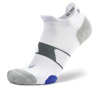 Balega Ultraglide Chaussettes de Course Performance No Show pour Hommes et Femmes - Confort Ergonomique, Évacuation de l'Humidité, Respirantes, Couture Invisible, Gris/Blanc, Taille S (EU 36-39.5)