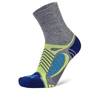 Balega Ultralight Lightweight Performance Crew Athletic Running Socks (1 Pair) Chaussettes de Course athlétique, Gris chiné/Bleu Roi, S Mixte