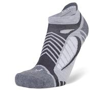 Balega Ultralight No Show Chaussettes de Course Performance pour Hommes et Femmes (1 Paire) - Rembourrées, Respirantes, Anti-humidité, Coutures Invisibles, Gris/Blanc, Taille L (EU 43-45.5)