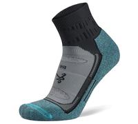 Balega Unisex Blister Resist No Show Chaussettes de Course, Gris/Bleu, Large, EU Taille 43-45.5