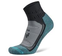 Balega Unisex Blister Resist Quarter Chaussettes de Course/Running Sock, Gris/Bleu, Taille Medium (EU 40-42.5)