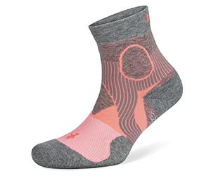 Balega Unisex Support Quarter Chaussettes de Course, Sherbet Rose/Moyen Gris, Small, EU Taille 36-39.5