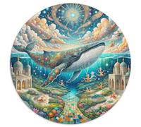 Baleine 1000 Pièces Puzzle Convient Aux Adultes EnfantsJeu géants océans Puzzle Circulaire Puzzles Classiques Bricolage Puzzle Puzzle pour Enfants Décompression Et Cadeau (6
