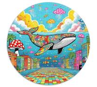 Baleine 1000 Pièces Puzzle Convient Aux Adultes EnfantsJeu géants océans Puzzle Circulaire Puzzles Classiques Bricolage Puzzle Puzzle pour Enfants Décompression Et Cadeau (6