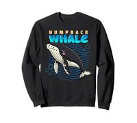 Baleine à Bosse de Dessin animé pour Amoureux des Animaux Marins Sweatshirt
