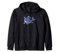 Baleine avec Petits Poissons Sweat à Capuche