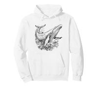 Baleine Bleue Amoureux des Baleines à Bosse Sweat à Capuche