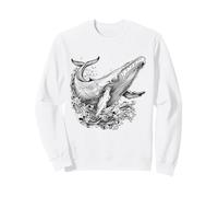 Baleine Bleue Amoureux des Baleines à Bosse Sweatshirt