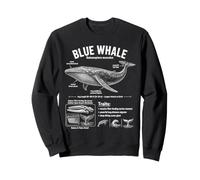 Baleine Bleue Biologie Marine Infographie des Sciences de l'océan Sweatshirt