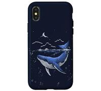 Baleine Bleue Conservation de l'océan Jour de la Terre Cadeaux pour Les Amoureux des Baleines Coque pour iPhone X/XS