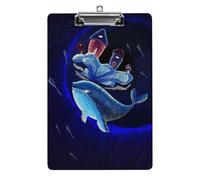 Baleine Bleue De Rêve A4 Planchettes À Pince Porte Bloc Format Pour Bureau Salle De Classe Restaurant