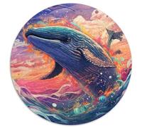 Baleine Dance Colourful Art 1000 Pièces Animation Puzzle pour Adulte Jeu Éduchatif Défi Jeu Cadeau Unique Adultes Enfants 1000pcs (67.5x67.5cm)