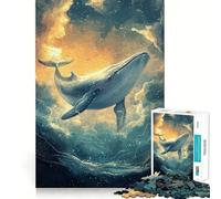 Baleine dans Un Paysage océanique onirique Puzzle Adulte 1000 pièces Découpe de Haute précision Facile à Apprendre Plaisir en Famille (38x52cm)