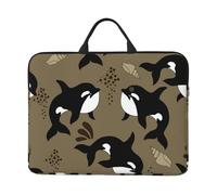 Baleine de la Vie Marine, Gros Poisson drôle,Housse pour Ordinateur Portable 14 Pouces, Sacoche pour Ordinateur Portable, Mallette avec poignée