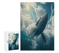 Baleine Droite Puzzle 300 Pièces Vision 3D Artistique Edificio du Paysage Jeu D'Intelligence Éducatif pour Adultes Et Enfants Cadeau Unique Famille Relaxation 300 PCS