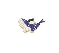 Baleine et Fille Forme Revers Pin Gothique Dessin Animé Pins Classique Punk Mode Émail Broche Sac à Dos Insigne Cadeaux pour Sacs à Dos Vestes Bon Marché Bulk Alliage Et Boutons