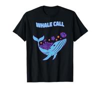 Baleine Florale Océan Calme Sérénité Nature Esprit T-Shirt