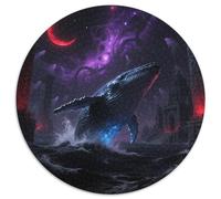 Baleine géante brisant l'Abyss13 1000 Pièces Puzzle Animaux Circulaire pour Adultes Et Enfants Décompression Jeu D'Intelligence De l'art De La DécoRat ION Moderne 1000pcs (67.5x67.5cm)