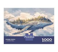 Baleine géante Puzzle Amusant Jeu De Société Adulte Activités Familiales Stimulantes 1000 Pièces Ocean Behemoth Casse-tête Qualité Premium pour Adultes 38x26cm/1000pcs