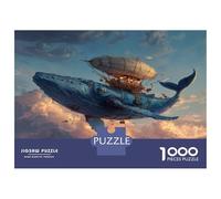 Baleine géante Puzzles Jeu De Société Adulte Activités Familiales Stimulantes 1000 Pièces Ocean Behemoth Casse-tête Qualité Premium pour Adultes 38x26cm/1000pcs