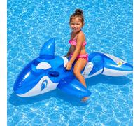 Orca Bouée gonflable baleine 135 x 73 x 60 cm avec 2 poignées pour enfants