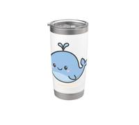 Baleine kawaii - Animal marin mignon Gobelet isotherme en acier inoxydable double paroi