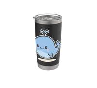 Baleine kawaii - Animal marin mignon Gobelet isotherme en acier inoxydable double paroi