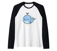 Baleine Kawaii - Animal Marin Mignon Manche Raglan