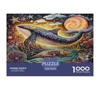 Baleine Lunaire, Peinture rupestre Cosmique, Art à Motifs aborigènesPuzzles 1000 Pièces pour Adultes, Jeux Éducatifs