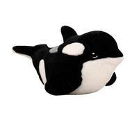 Baleine meurtrière réaliste 30,5 cm en polaire extrêmement douce sans danger pour les époques 3+ Plan permanent lavable emballé Baleine meurtrière