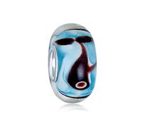 Bling Jewelry Baleine Marine Océan En Verre De Murano .925 Argent Sterling Perle De Verre Pour Bracelet Européen Pour Femmes Pour Ados