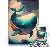 Baleine Non Naturelle Puzzles de 1000 pièces pour Adultes Jouets à Faire soi-même est idéal comme Cadeau pour Toute la Famille 38x26cm