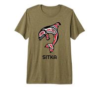 Baleine Orque amérindienne de l'Alaska T-Shirt Haut de Gamme