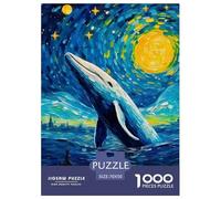 Baleine Puzzle 1000 pièces Animaux Marins - Challenge Zen pour Adultes, Carton Recyclé, Idée Cadeau Originale, Poster Inclus, 70x50cm/1000pcs