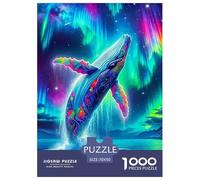 Baleine Puzzle 1000 pièces Animaux Marins - Défi Créatif pour Adultes Et Ados, Poster Mural Inclus, Carton Premium Et Boîte Cadeau, 70x50cm/1000pcs