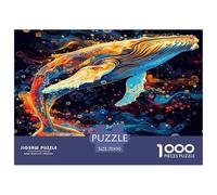 Baleine Puzzle 1000 Pièces Bulles Puzzles Art Décoration Intérieure en Carton 100% Recyclé pour Adultes 70x50cm/1000pcs