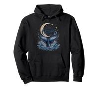 Baleine Sauvage et océanique sans Lune côtière Nautique Sweat à Capuche